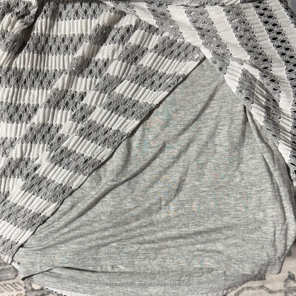 Tart Striped Maxi Skirt in Gray and White
